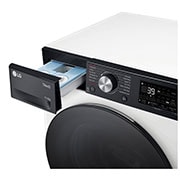 LG 11 kg / 6 kg Kombinert vaskemaskin/tørketrommel(Hvit) - Auto-Dose, Steam, Energiklasse E, TurboWash™360, AI DD™, Smart Diagnosis™ med Wi-Fi, Top detergent view , CV94E7S2BA, thumbnail 5