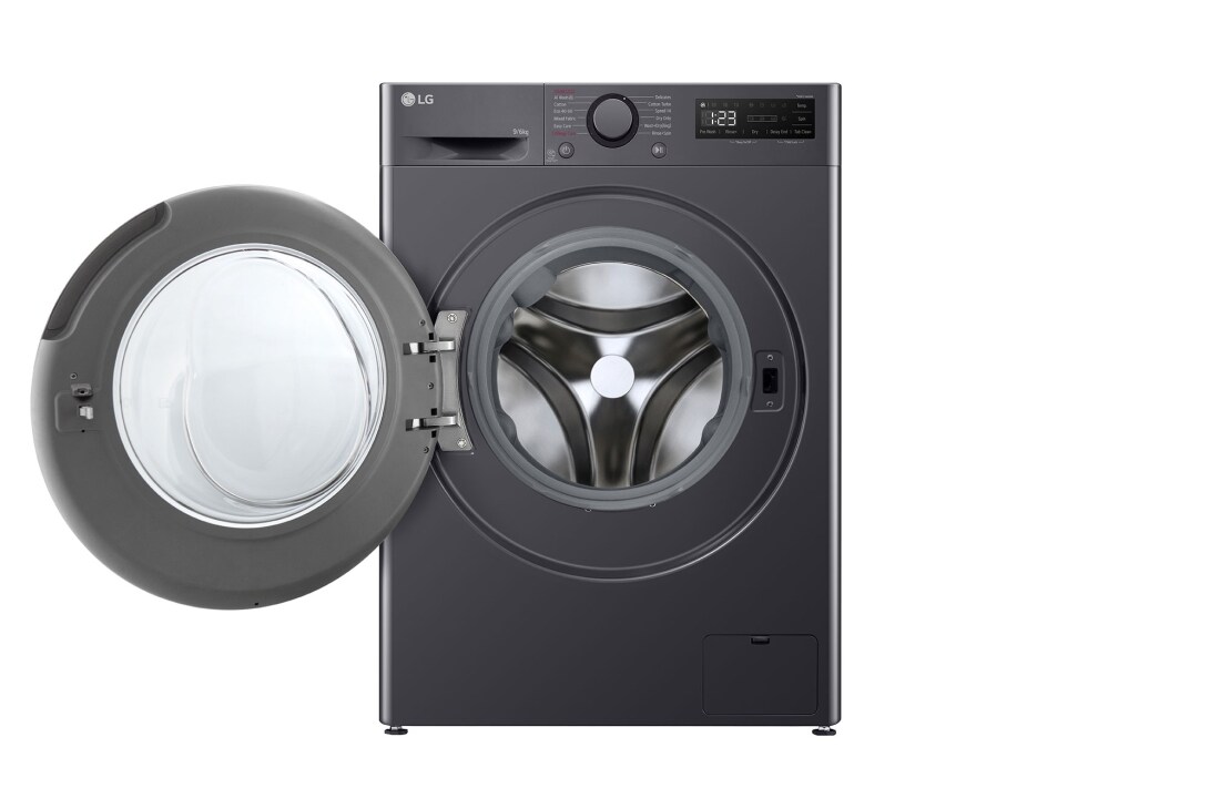 LG 9 kg / 6 kgKombinert vaskemaskin/tørketrommel(Svart) - Steam, Energiklasse A/D, AI DD™, Smart Diagnosis™, Front Open, P4Y5VRP6J, thumbnail 2