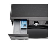 LG 11 kg / 6 kg Kombineret vaskemaskine/tørretumbler(Sort) - Steam, Energiklasse A/D, TurboWash™360, AI DD™, Smart Diagnosis™ med Wi-Fi, Top Drawer Open, P4Y7ERPYZ, thumbnail 6