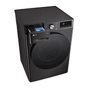 LG 11 kg / 6 kg Kombineret vaskemaskine/tørretumbler(Sort) - Steam, Energiklasse A/D, TurboWash™360, AI DD™, Smart Diagnosis™ med Wi-Fi, Top Left Perspective Drawer Open, P4Y7ERPYZ, thumbnail 9