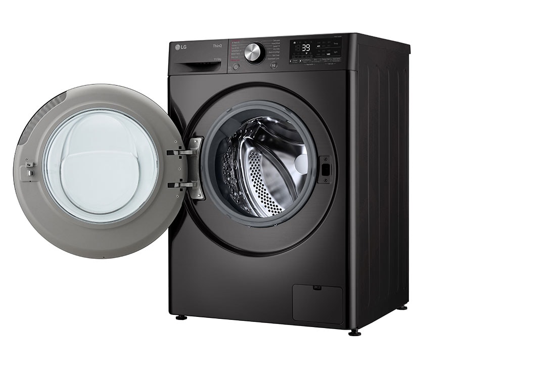 LG 11 kg / 6 kg Kombineret vaskemaskine/tørretumbler(Sort) - Steam, Energiklasse A/D, TurboWash™360, AI DD™, Smart Diagnosis™ med Wi-Fi, Right Side Open, P4Y7ERPYZ, thumbnail 13