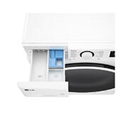 LG Slim 9 kg / 5 kg Kombinert vaskemaskin/tørketrommel(Hvit) - Steam, Energiklasse A/E, AI DD™, Smart Diagnosis™,  47,5cm dybde, Detergent port view, CV92T5S4SQE, thumbnail 7