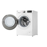 LG 10 kg / 6 kg Kombinert vaskemaskin/tørketrommel(Hvit) - Steam, Energiklasse A/D, TurboWash™360, AI DD™, Smart Diagnosis™ med Wi-Fi, Top Persppective View, CV94V7S2WN, thumbnail 8