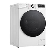 LG 10 kg / 6 kg Kombinert vaskemaskin/tørketrommel(Hvit) - Steam, Energiklasse A/D, TurboWash™360, AI DD™, Smart Diagnosis™ med Wi-Fi, Right Side View, CV94V7S2WN, thumbnail 12