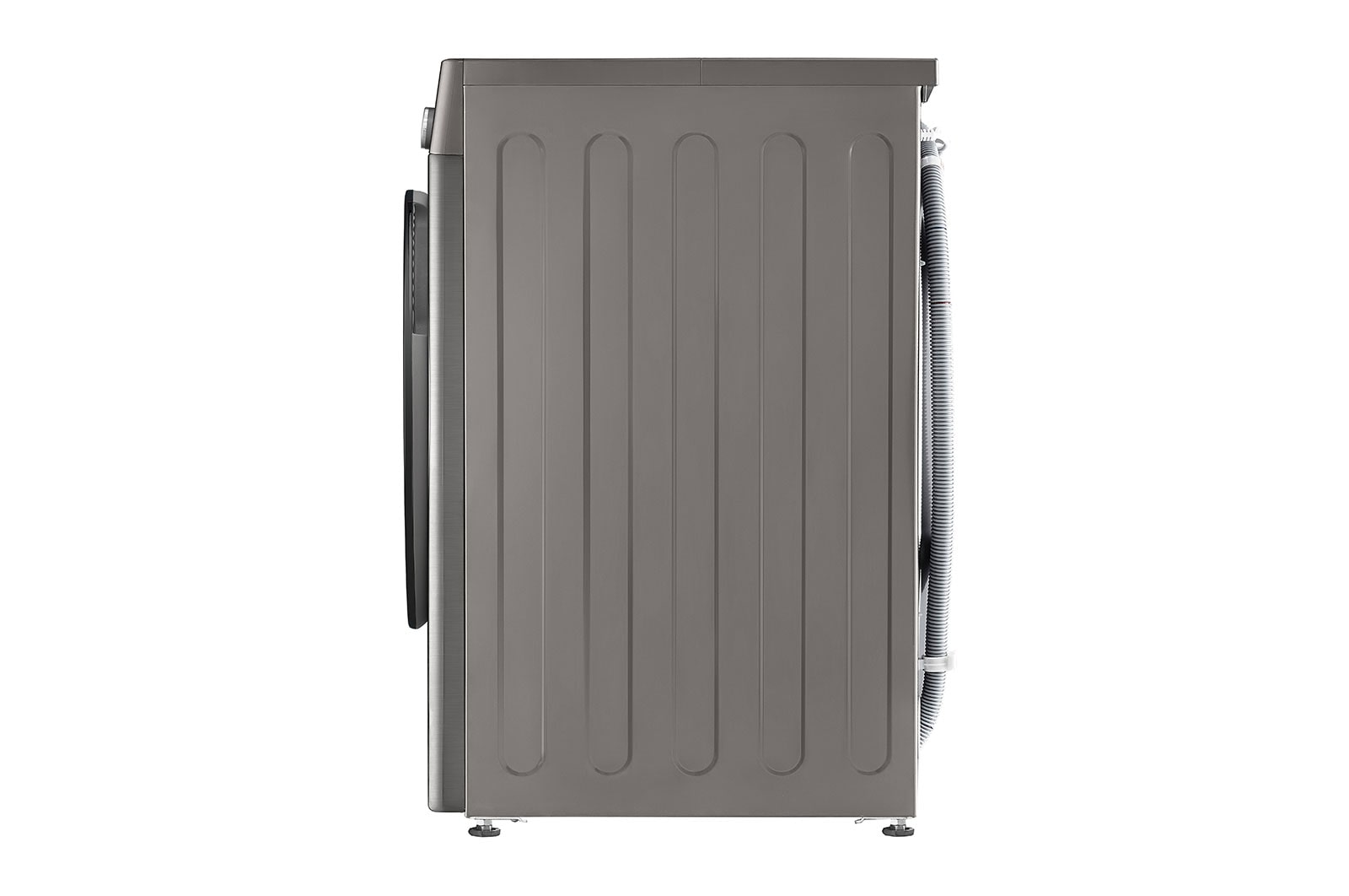 LG 10 kg / 6 kg Kombinert vaskemaskin/tørketrommel(Platinum Silver) - Steam, Energiklasse A/D, TurboWash™360, AI DD™, Smart Diagnosis™ med Wi-Fi, Side View, CV94V7S2QN, thumbnail 14