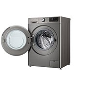 LG 10 kg / 6 kg Kombinert vaskemaskin/tørketrommel(Platinum Silver) - Steam, Energiklasse A/D, TurboWash™360, AI DD™, Smart Diagnosis™ med Wi-Fi, Right Open, CV94V7S2QN, thumbnail 12