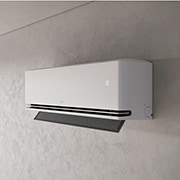 LG Premium DUALCOOL AI värmepump 3,5 kW, LG ai air conditioner with open vane displaying 18℃, NH09SP2, thumbnail 10