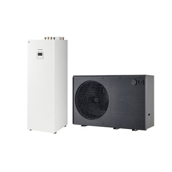 12 kW R290 Monobloc luft/vann-varmepumpe med kombienhet, 3Ø