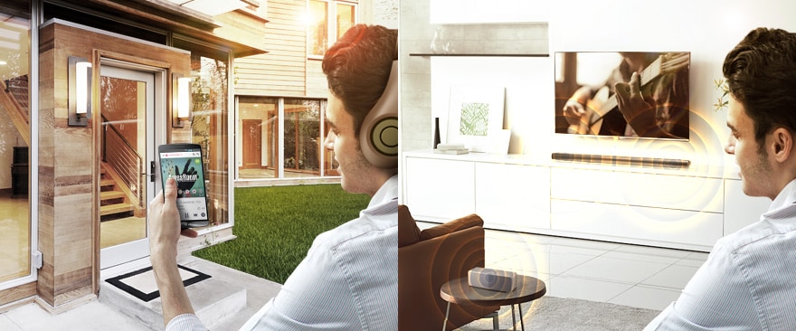 Automatisk avspilling av musikk med LG Range of Flow™