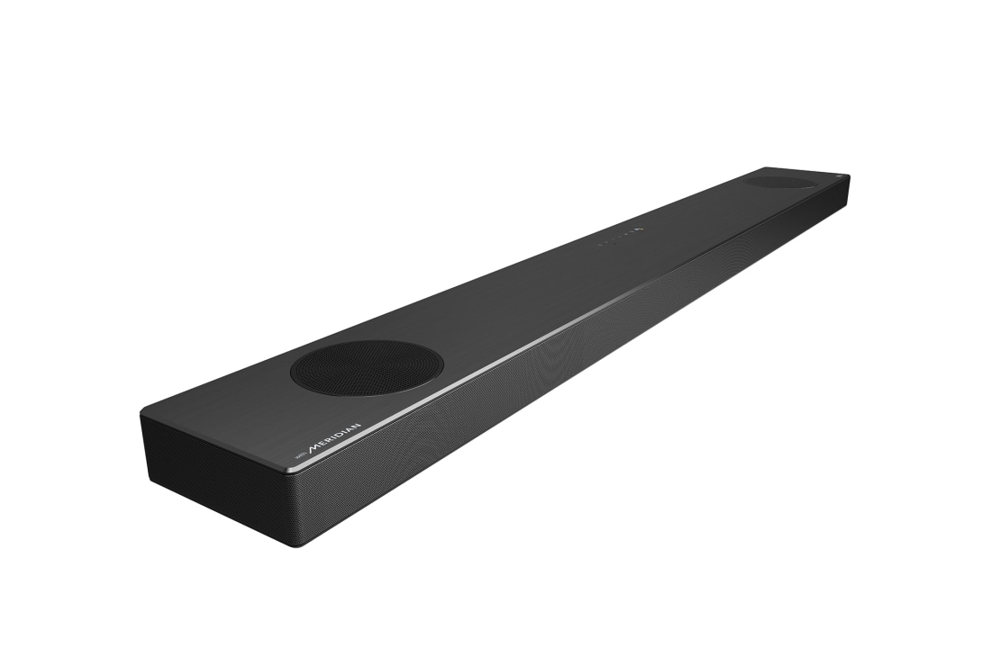 LG Sound Bar SN9YG, diagonal visning med venstre side i forgrunnen, SN9YG, thumbnail 6
