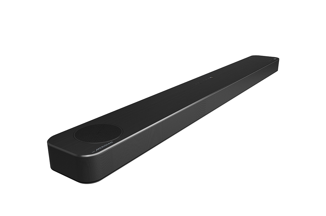 LG Sound Bar SN8YG, diagonal visning med venstre side i forgrunnen, SN8YG, thumbnail 6