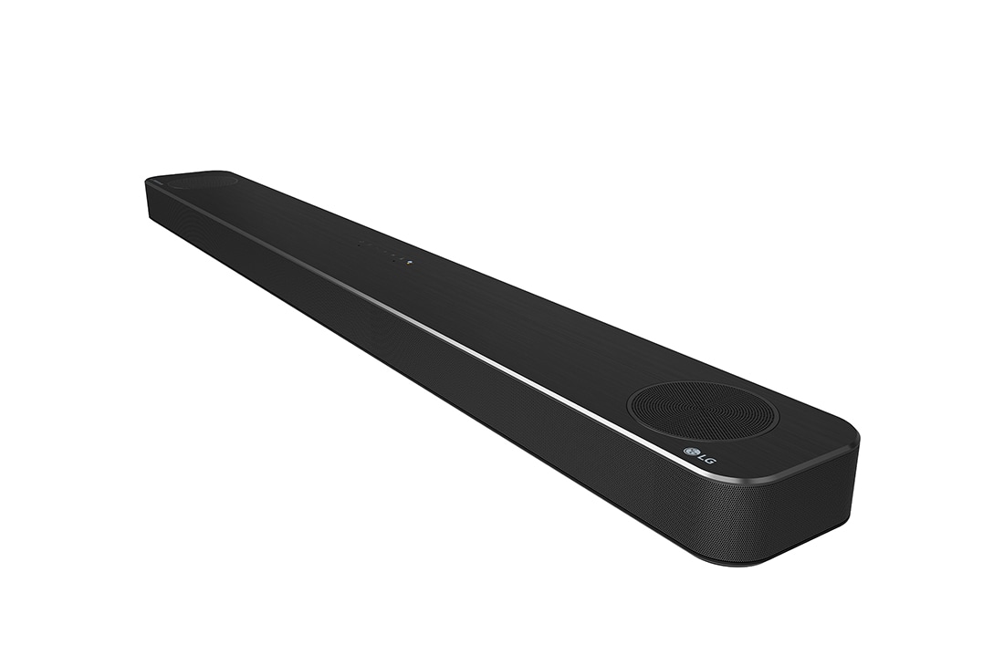 LG Sound Bar SN8YG, diagonal visning med høyre side i forgrunnen, SN8YG, thumbnail 7