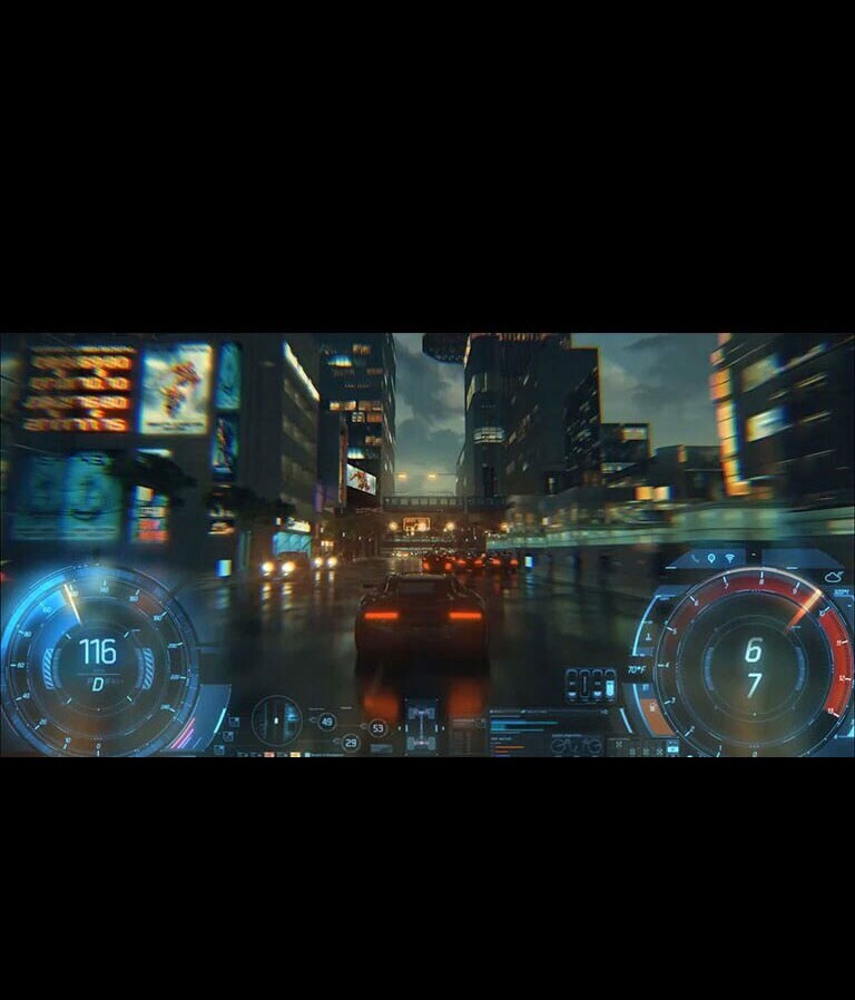 Spillgrafikkskjerm vises.