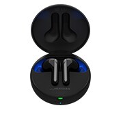 LG HBS-FN7, En 15 graders vinkel på holder åpnet opp med stemningsbelysning på, HBS-FN7, thumbnail 1