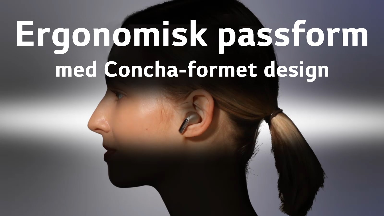 En video av en konkurrents store ørepropper med snitt som kommer og går og deretter bytter til TONE Free snitt.