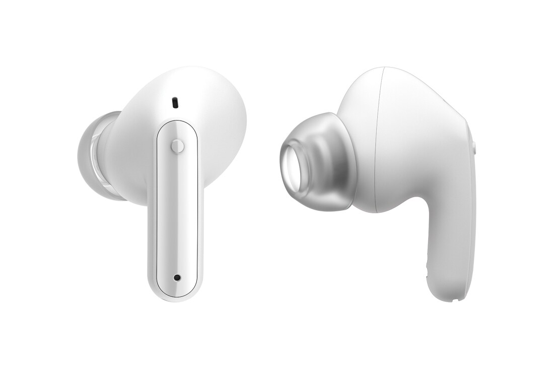 LG TONE Free FP8W, Den ene siden av øreproppene ses fra forsiden og den andre siden ses fra siden., TONE-FP8W, thumbnail 9