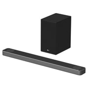 LG Soundbar SPD75YA, diagonal view of soundbar and subwoofer, SPD75YA, thumbnail 2