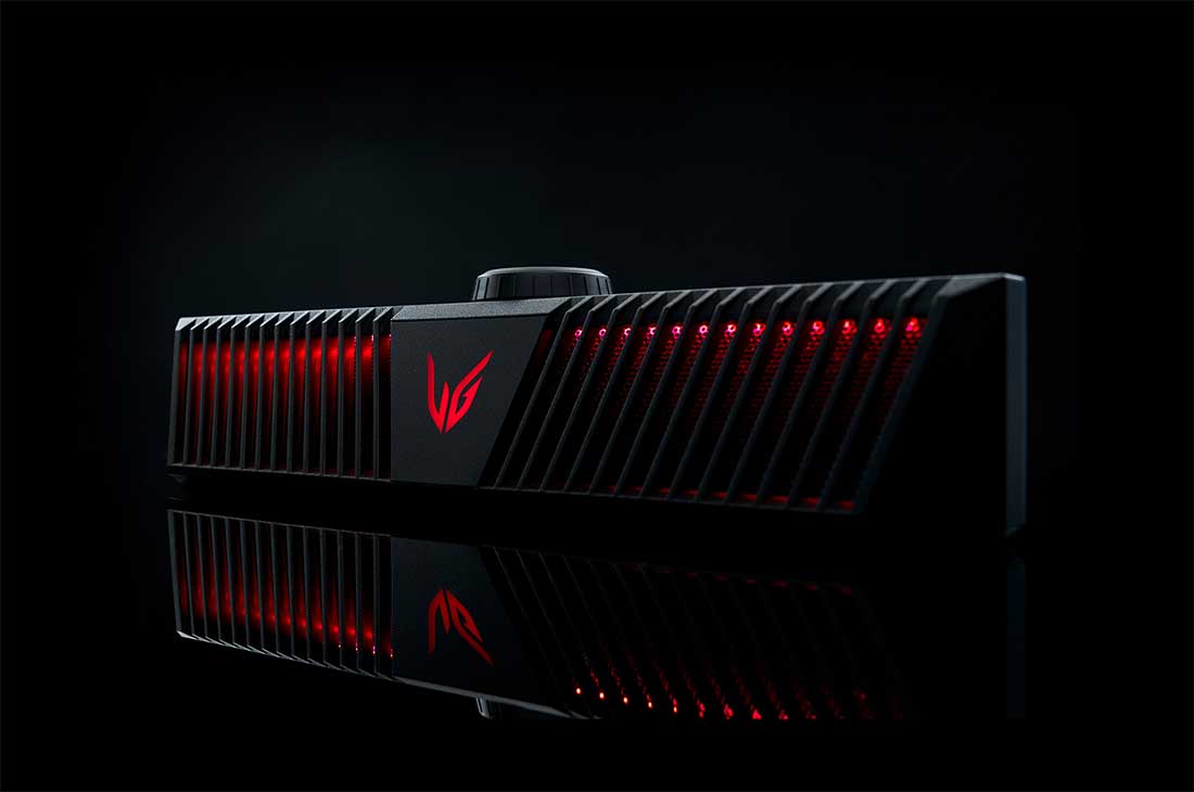 LG UltraGear gaming-høyttaler, Visning av GP fra høyre side i øyehøyde, GP9, thumbnail 3