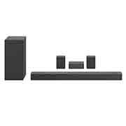 LG Soundbar S75QR, visning forfra med bakhøyttaler, S75QR, thumbnail 1