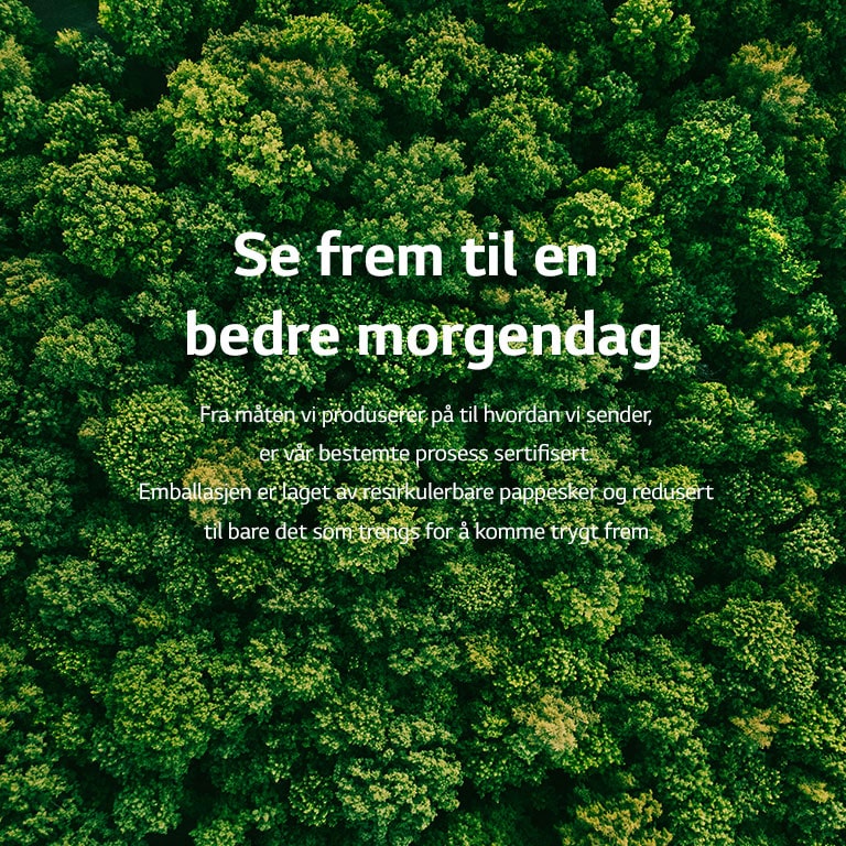 Et flyfoto av grønn skog