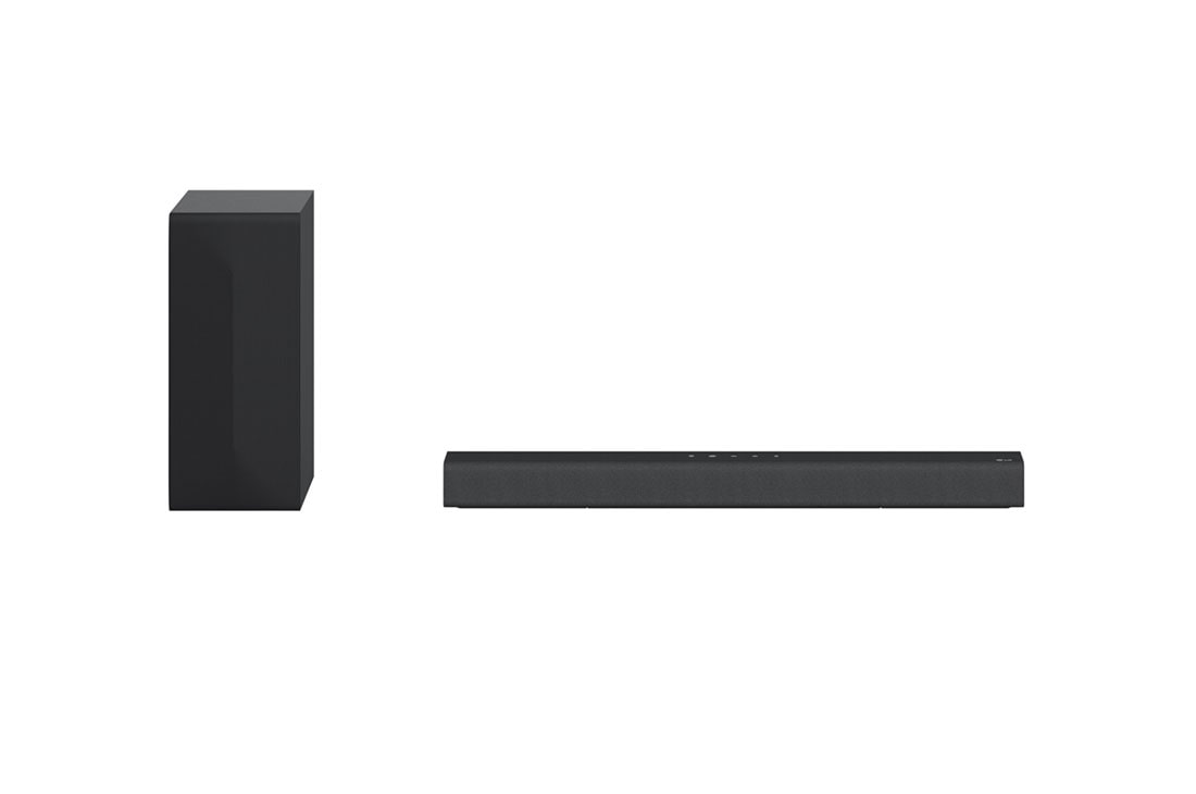 LG Soundbar S40Q, visning forfra med subwoofer, S40Q