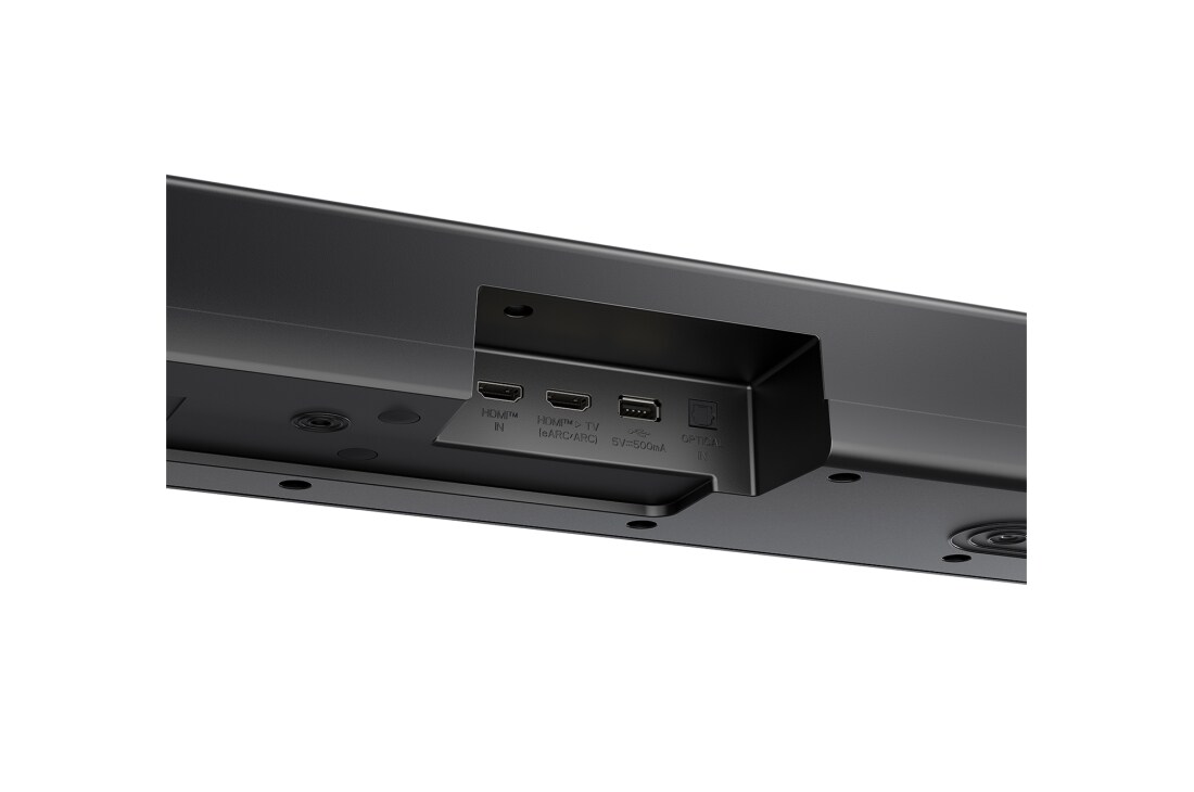 LG Soundbar for TV med Dolby Atmos 3.1.1-kanal NS70TY, Vinklet visning av baksiden på LG Soundbar NS70TY, NS70TY, thumbnail 5