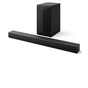 LG Soundbar for TV 3.1-kanal S60T, Vinklet visning av LG Soundbar S60T og subwoofer, NS60T, thumbnail 2