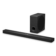 LG Soundbar for TV med Dolby Atmos 5.1.3-kanal S90TY, Vinklet visning av LG Soundbar S90TY og subwoofer, NS90TY, thumbnail 2