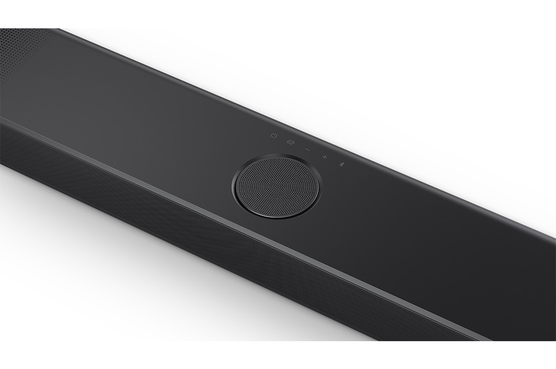 LG Soundbar for TV med Dolby Atmos 3.1.3-kanal S77TY, Vinklet visning ovenfra på midten av LG Soundbar S77TYs midtre oppskytende kanal, NS77TY, thumbnail 3