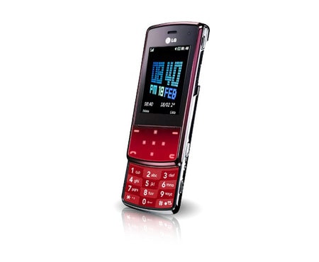 LG Mobiltelefon med skyvedesign, interaktivt berøringslys, herdet glass og 3 megapikslers kamera med autofokus., KF510, thumbnail 2