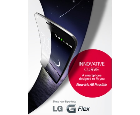 LG G Flex passer til formen på ansiktet, til øyets kontur og den ligger perfekt i hånden. Verden rundt deg er buet av natur, og nå har kurvene også nådd smarttelefonen. LG G Flex...en opplevelse designet rundt deg., LG G Flex D955