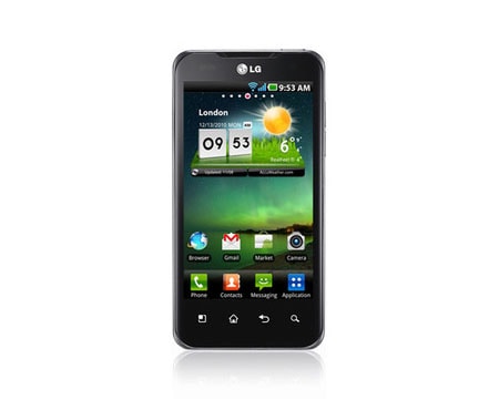 LG 1 GHz Nvidia Tegra 2, Android 2.3, True Visual Gaming, Full HDMI, 4 tommer WGVA-skjerm, Full HD-Video, 8 MP kamera, P990