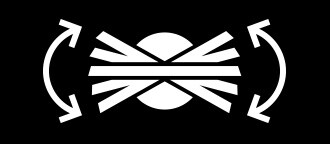 Skjerm med justerbar rotasjon.