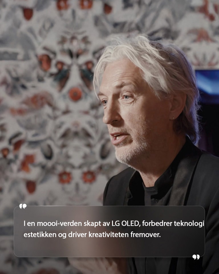 Marcel Wandersin haastattelu tekstillä ”LG OLED-teknologia korostaa estetiikkaa ja edistää luovuutta, kuten moooi-teoksista näkyy.”