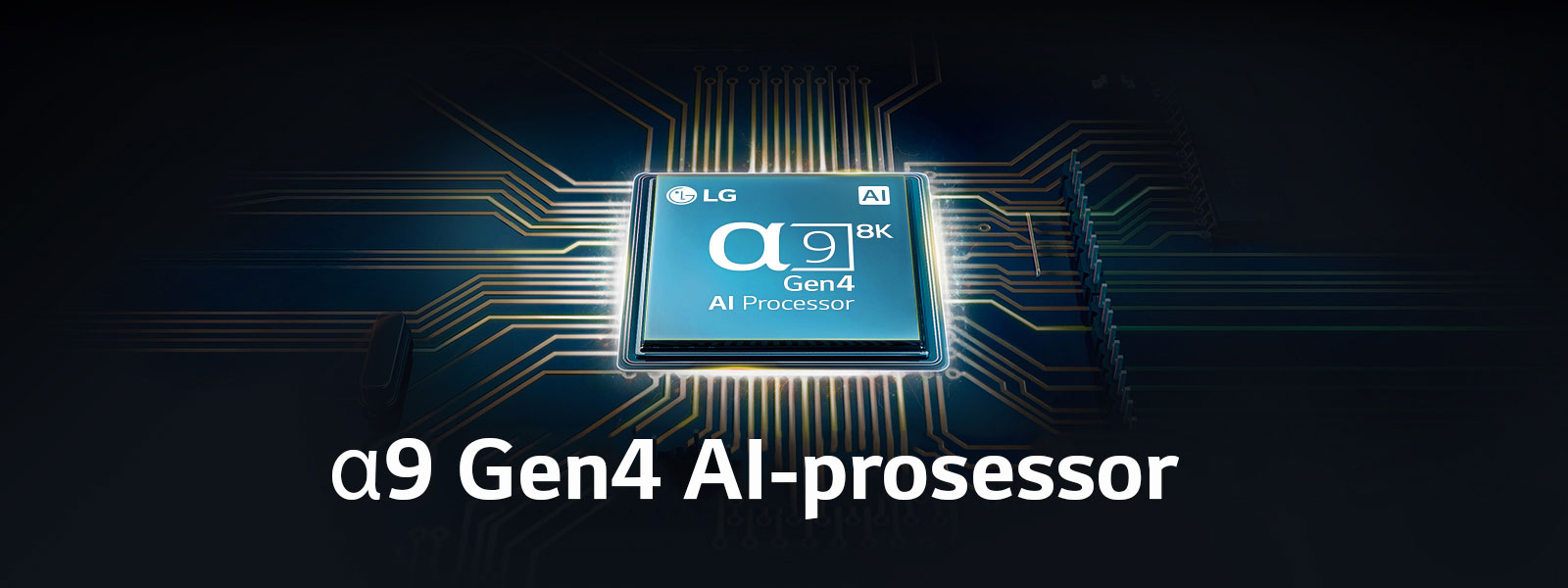 En a9 Gen4 AI-prosessor er i midten av den elektriske kretsen.