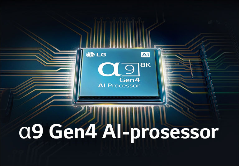 En a9 Gen4 AI-prosessor er i midten av den elektriske kretsen.