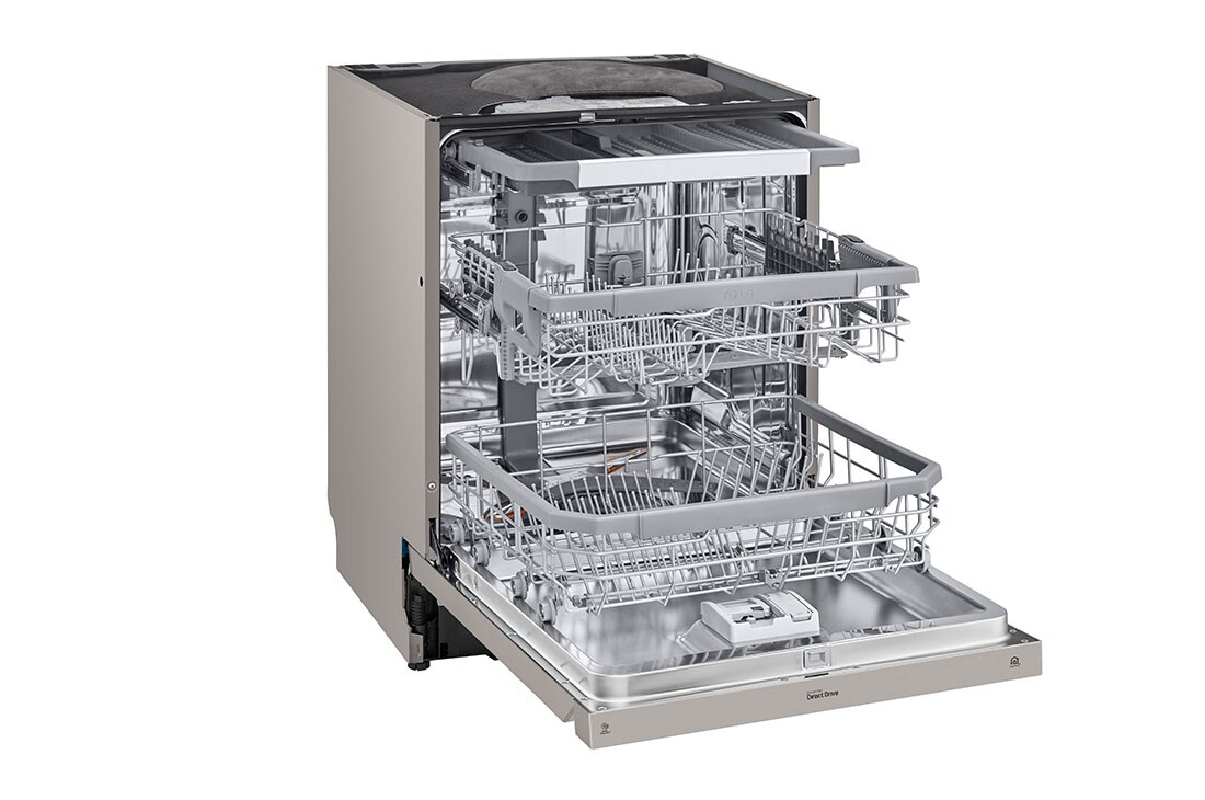 LG QuadWash™ Oppvaskmaskin (Platinum Silver), Energiklasse D, Auto Open Dry-funksjon og Smart Diagnosis™ med Wi-Fi, DU325FP, DU325FP, thumbnail 4