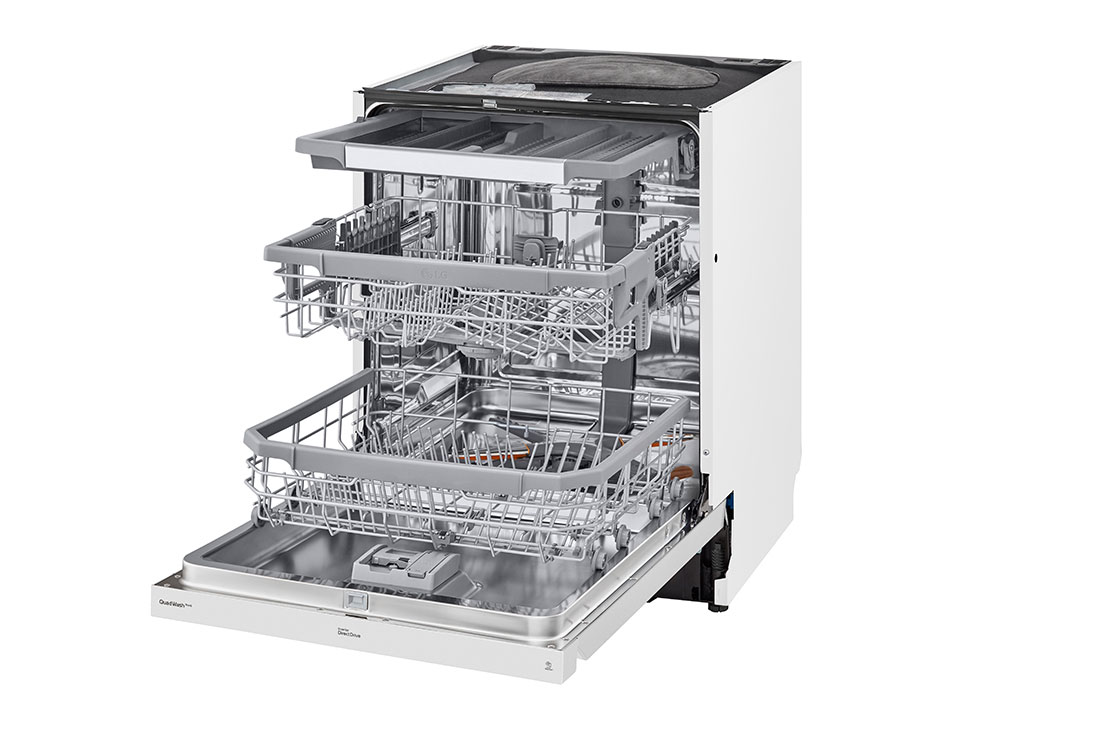 LG QuadWash™ Oppvaskmaskin (Hvit), Energiklasse C, Auto Open Dry-funksjon og Smart Diagnosis™ med Wi-Fi, DU355FW, thumbnail 6