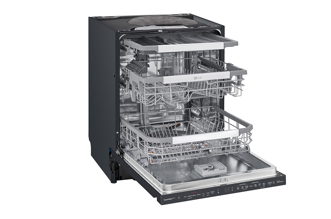 LG QuadWash™ Steam-oppvaskmaskin (Matte Black Stainless Steel), Energiklasse C, Auto Open Dry-funksjon og Smart Diagnosis™ med Wi-Fi, LG QuadWash™ SDU557HM 4, SDU557HM, thumbnail 4