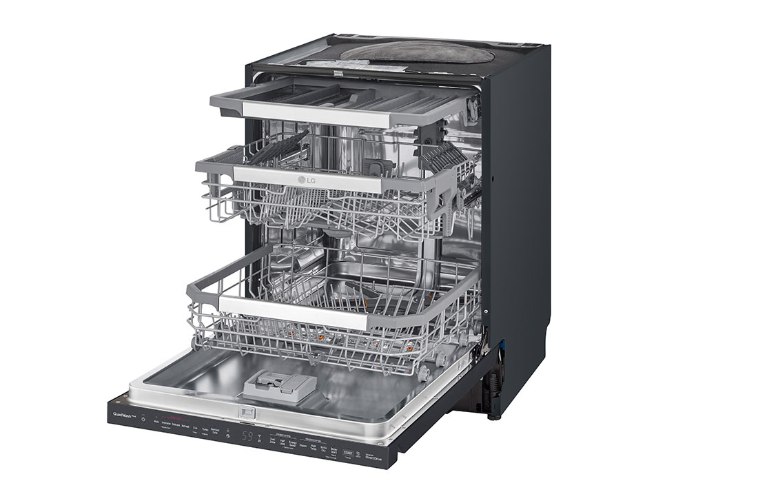 LG QuadWash™ Steam-oppvaskmaskin (Matte Black Stainless Steel), Energiklasse C, Auto Open Dry-funksjon og Smart Diagnosis™ med Wi-Fi, LG QuadWash™ SDU557HM 6, SDU557HM, thumbnail 6