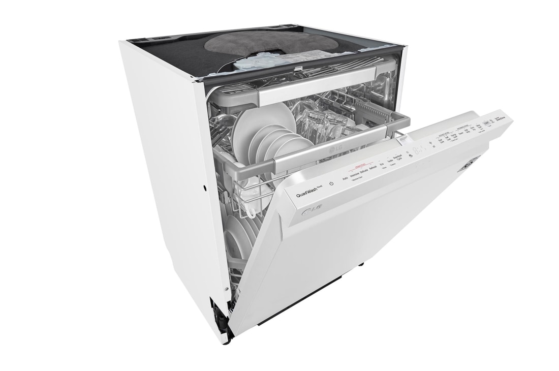 LG QuadWash ™ Steam-oppvaskmaskin (Hvit), Energiklasse C, Auto Open Dry-funksjon og Smart Diagnosis™ med Wi-Fi, SDU557HW, SDU557HW, thumbnail 6