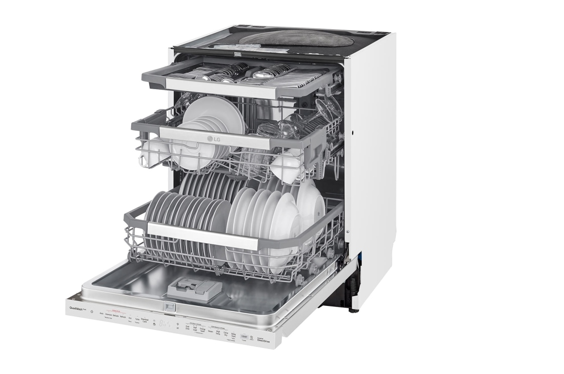 LG QuadWash ™ Steam-oppvaskmaskin (Hvit), Energiklasse C, Auto Open Dry-funksjon og Smart Diagnosis™ med Wi-Fi, SDU557HW, SDU557HW, thumbnail 8