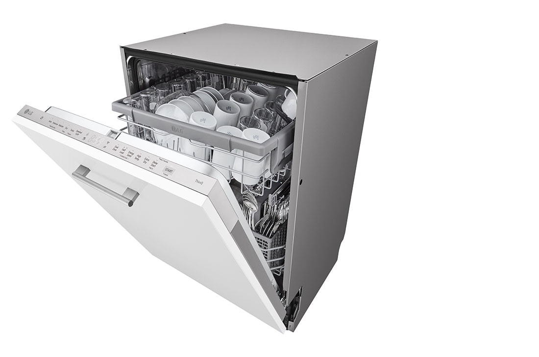 LG QuadWash™ Oppvaskmaskin (for innebygd), Energiklasse D og Smart Diagnosis™ med Wi-Fi, Høyre side halvdør åpen med kar, DB242TX, thumbnail 10