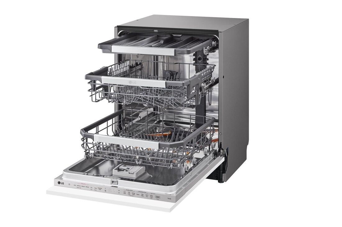 LG QuadWash™ Steam-oppvaskmaskin (for innebygd), Energiklasse A, Auto Open Dry-funksjon og Smart Diagnosis™ med Wi-Fi, Right Side Open without dishes, DB475TXS, thumbnail 9
