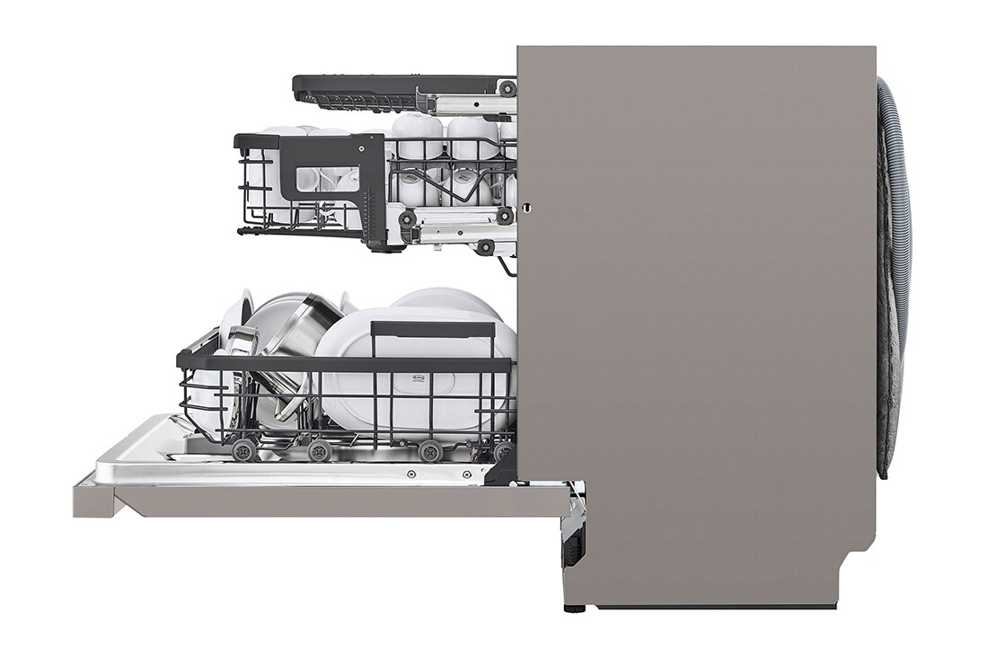 LG 14 kuverter QuadWash™ integrert oppvaskmaskin Energiklasse A-10 %, Åpen visning fra høyre side av DU386FV, DU386FV, thumbnail 12