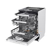 LG 14 kuverter QuadWash™ oppvaskmaskin med TrueSteam™ Energiklasse A-10 %, Front open view with dish, SDU587HH, thumbnail 7