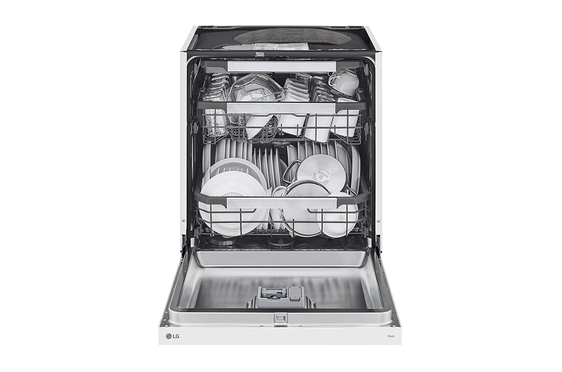 LG 14 kuverter QuadWash™ integrert oppvaskmaskin Energiklasse A-10 %, Åpen visning forfra av DU386FW, DU386FW, thumbnail 2