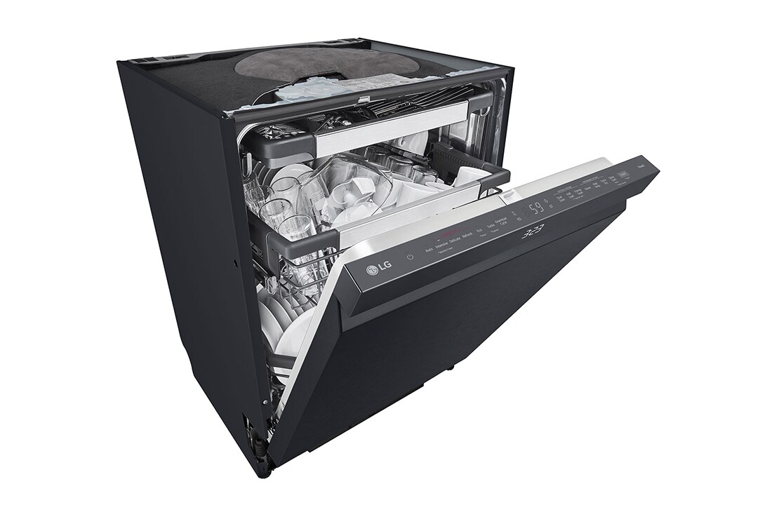 LG 14 kuverter QuadWash™ integrert oppvaskmaskin med TrueSteam™ Energiklasse A-10 %, Top view of SDU587HM, SDU587HM, thumbnail 6