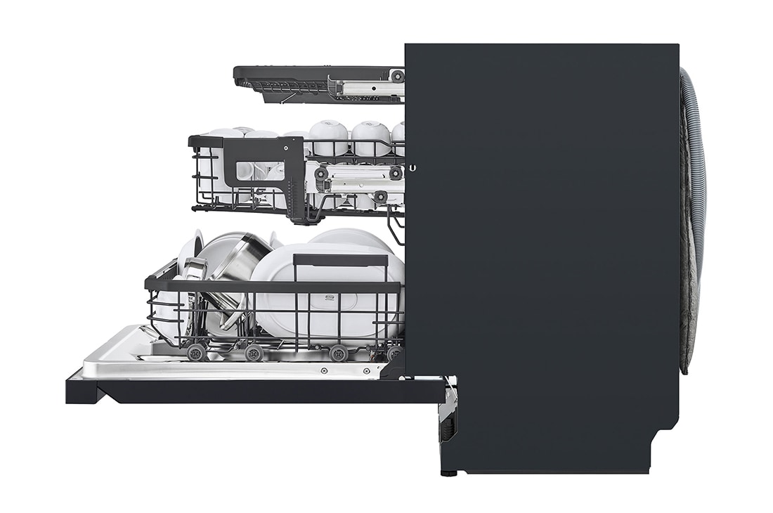 LG 14 kuverter QuadWash™ integrert oppvaskmaskin med TrueSteam™ Energiklasse A-10 %, Right side top view of SDU587HM, SDU587HM, thumbnail 11