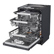 LG 14 kuverter QuadWash™ integrert oppvaskmaskin med TrueSteam™ Energiklasse A-10 %, Front open view with dish, SDU587HM, thumbnail 7